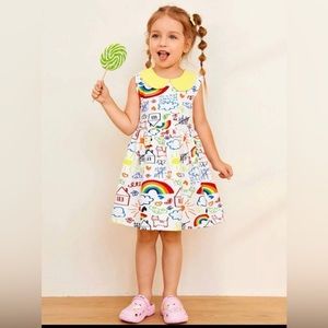 Girl sundress Girls summer dress Rainbow Sundress